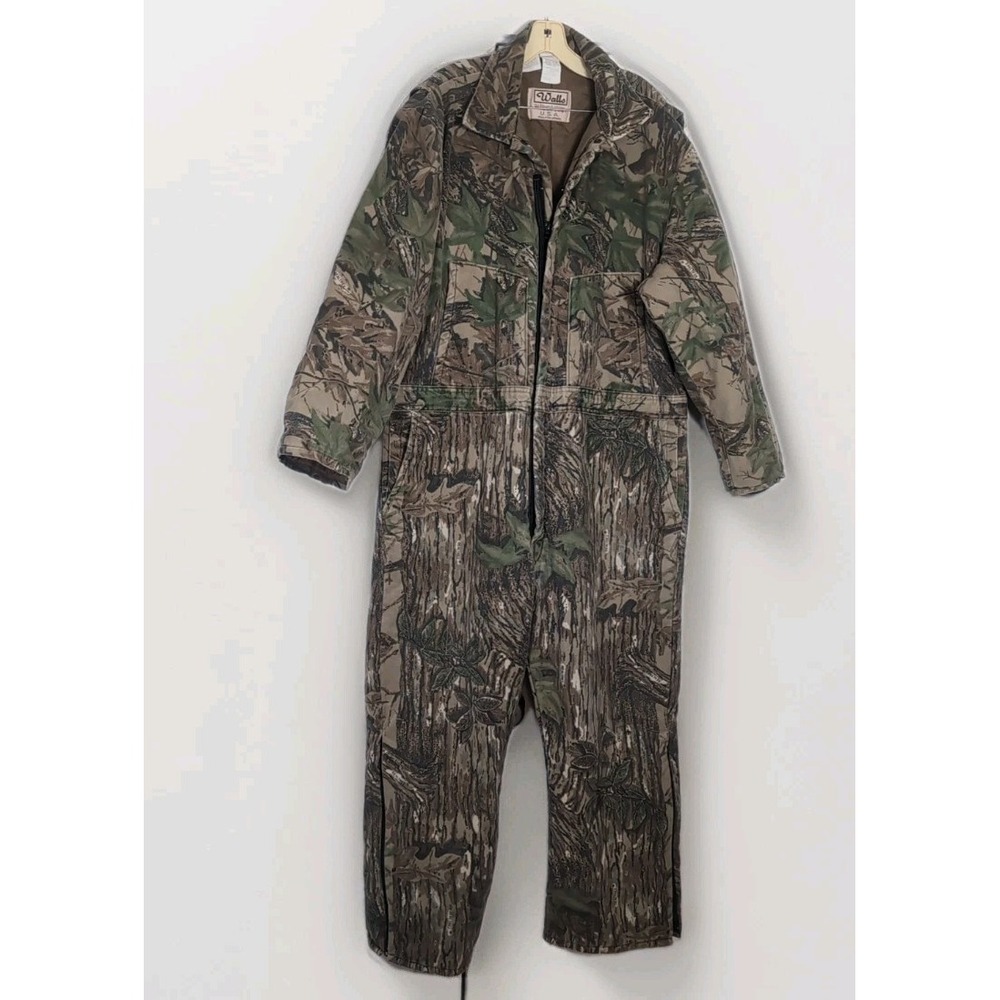 Walls Blizzard Pruf Coveralls Jumpsuit Realtree Camo Men's Size 2X Vintage